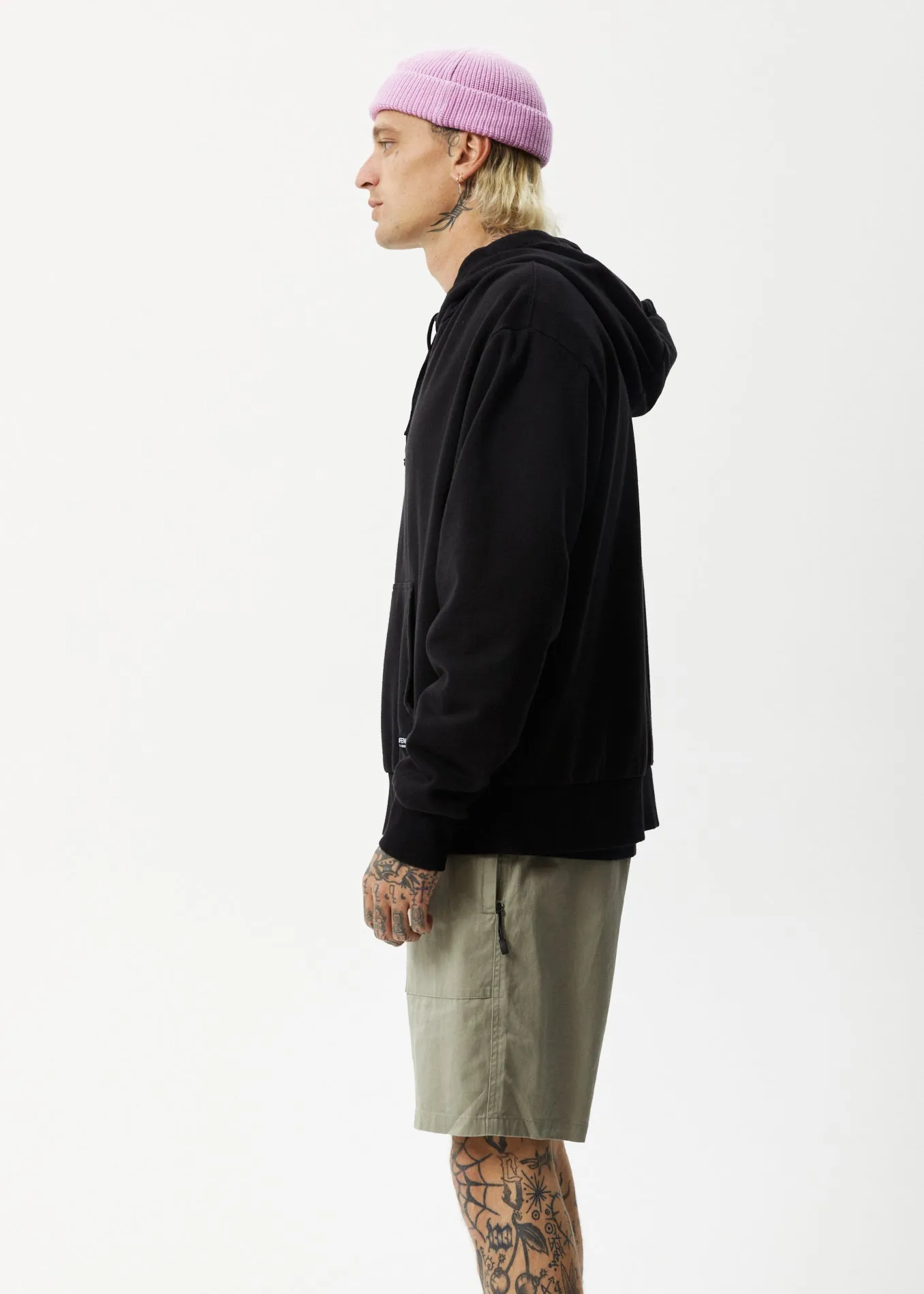 AFENDS Mens All Day - Relaxed Hoodie - Black