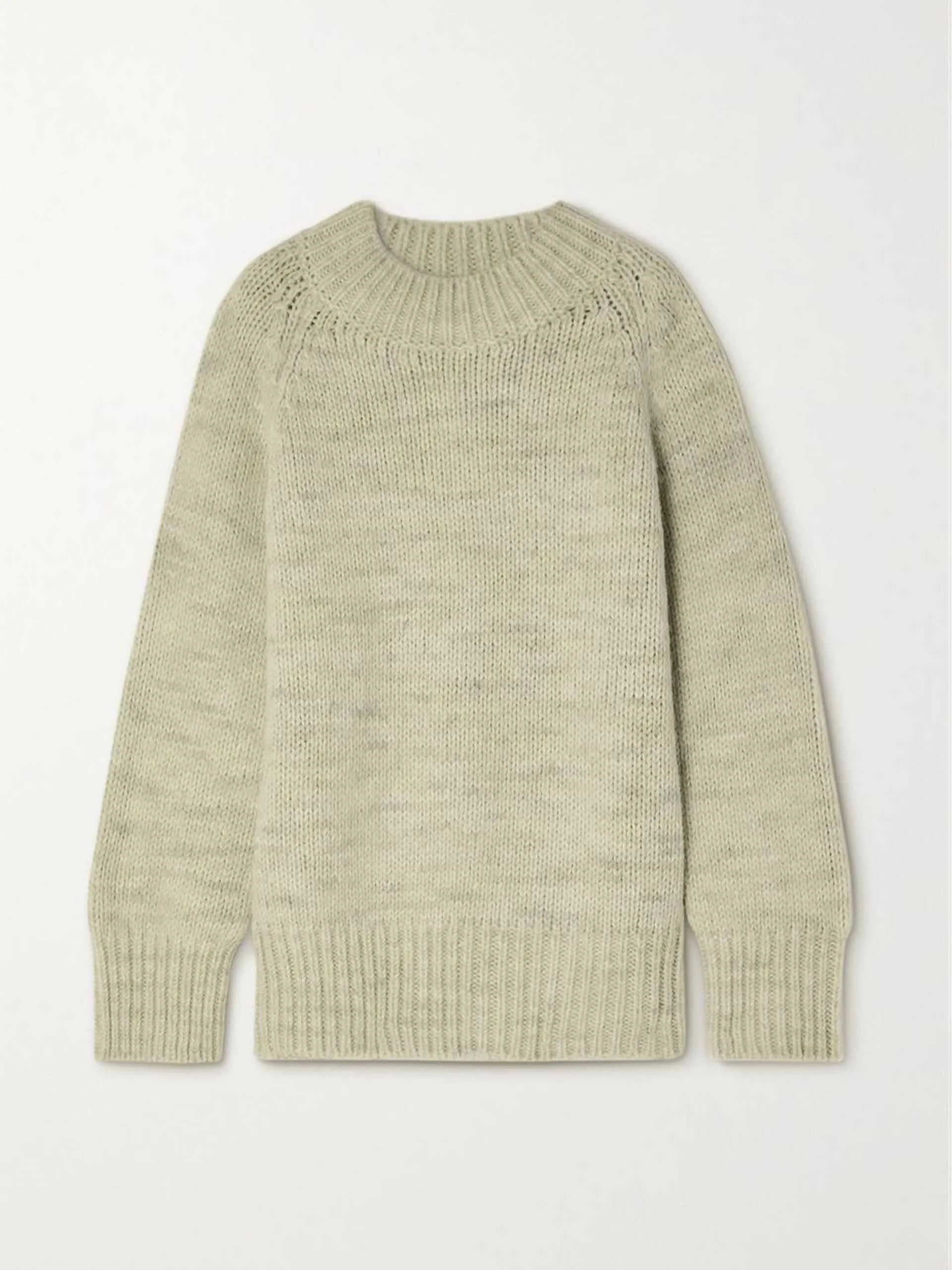 Alpaca, cotton and wool-blend sweater