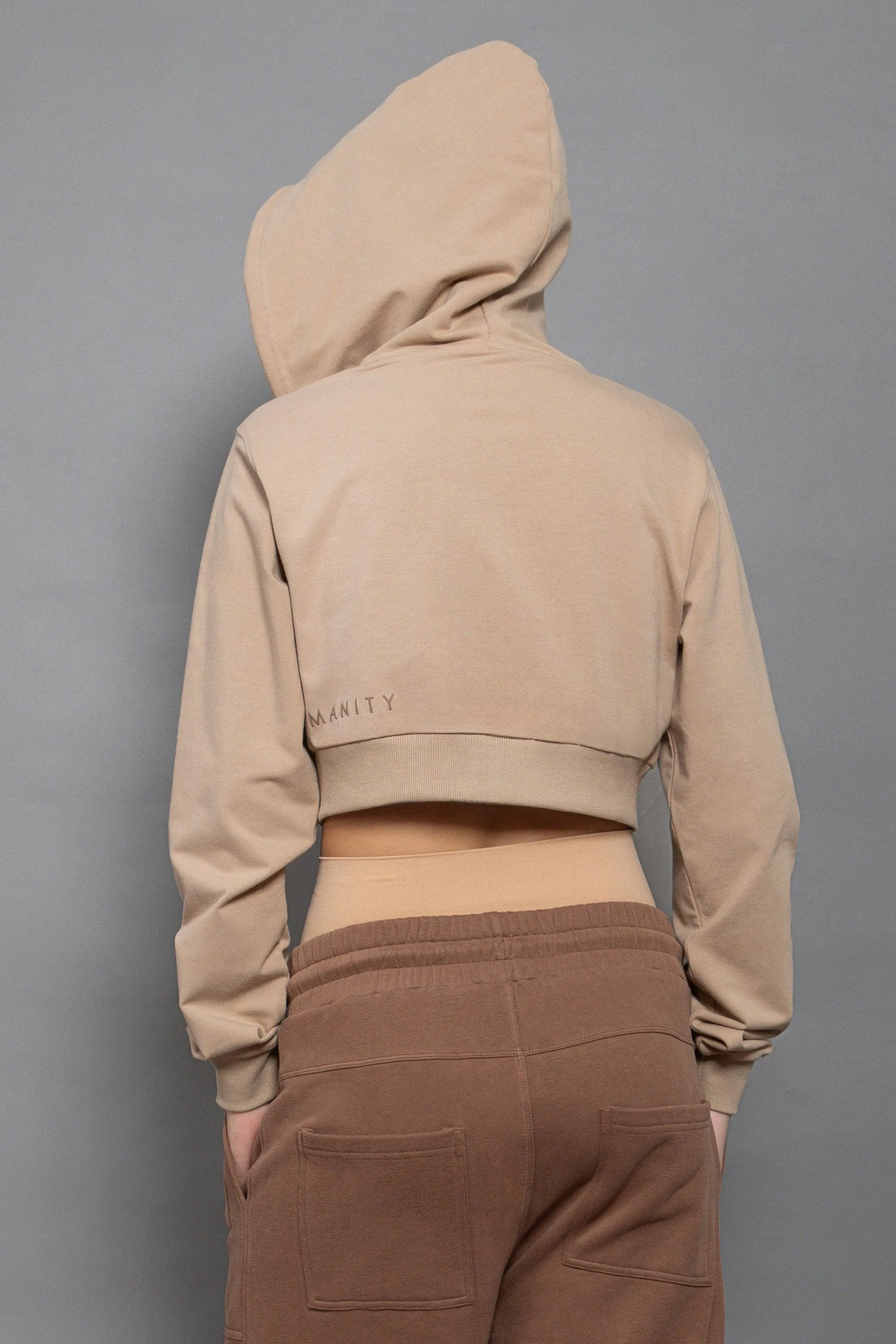 BAMBOO CROP HOODIE JACKET