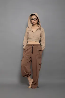 BAMBOO CROP HOODIE JACKET