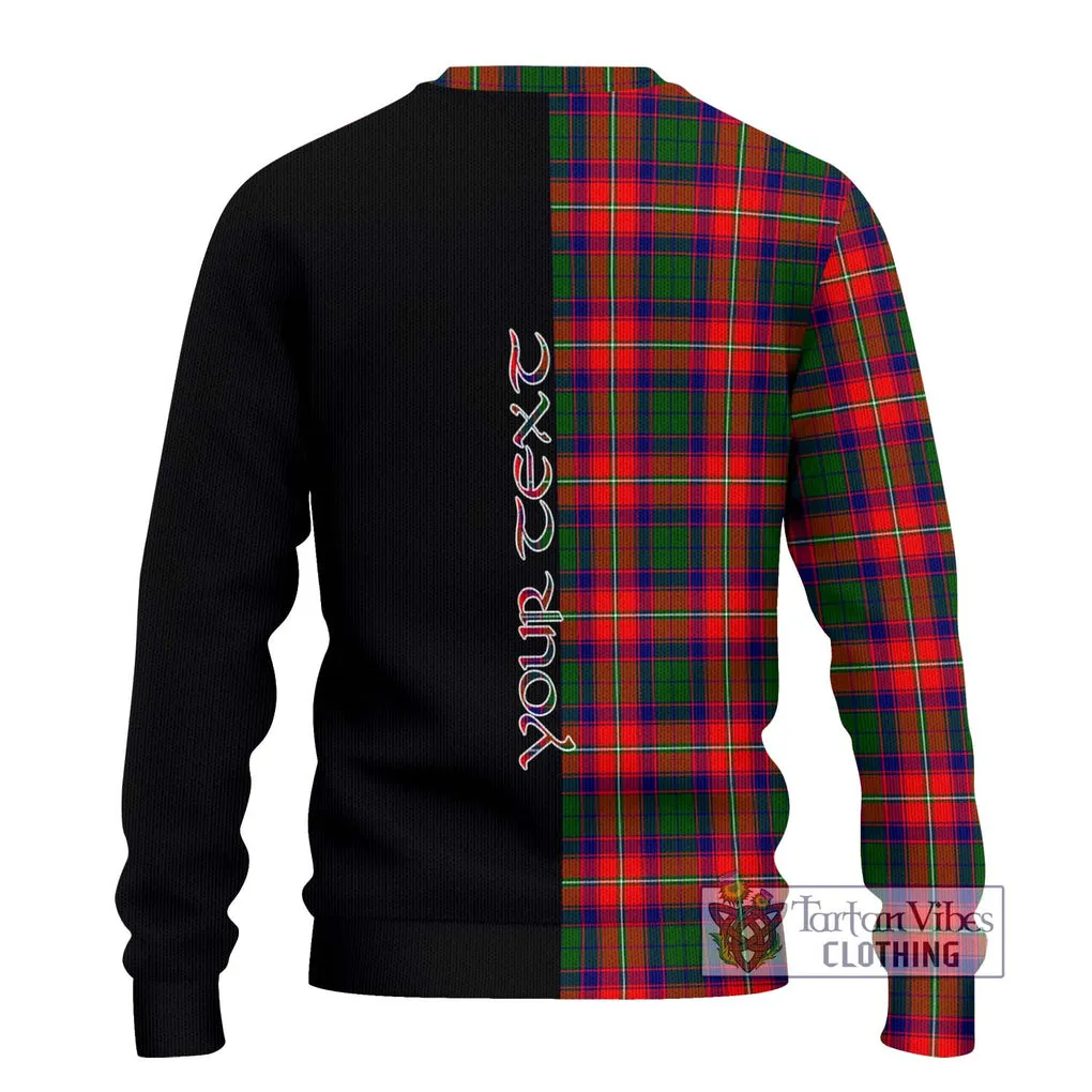 Belsches Tartan Ugly Sweater with Family Crest and Half Of Me Style