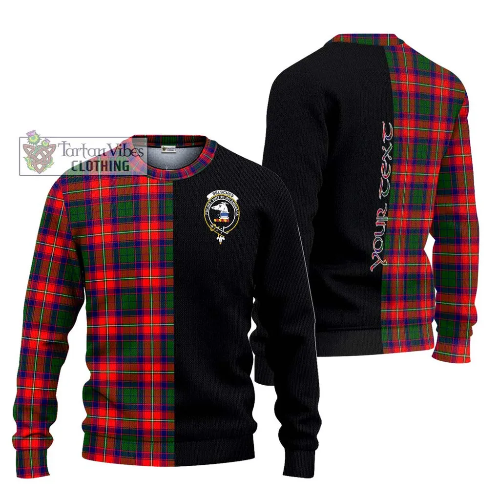 Belsches Tartan Ugly Sweater with Family Crest and Half Of Me Style