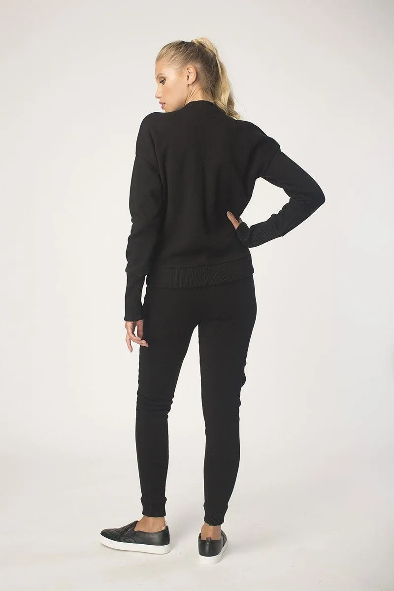 Black Henley Pullover