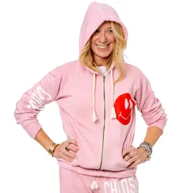 Choose Happy Pink Zip Up Hoodie