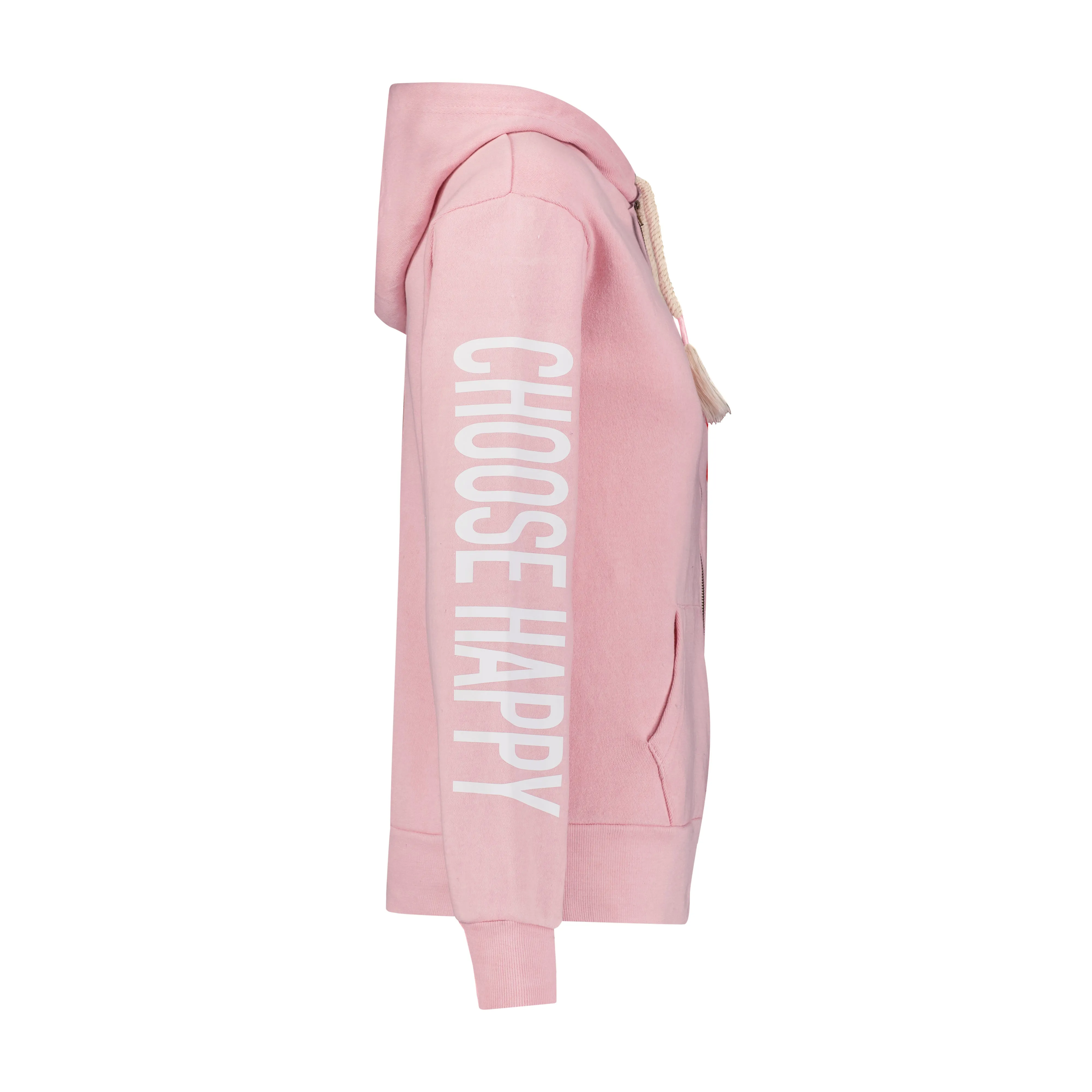 Choose Happy Pink Zip Up Hoodie