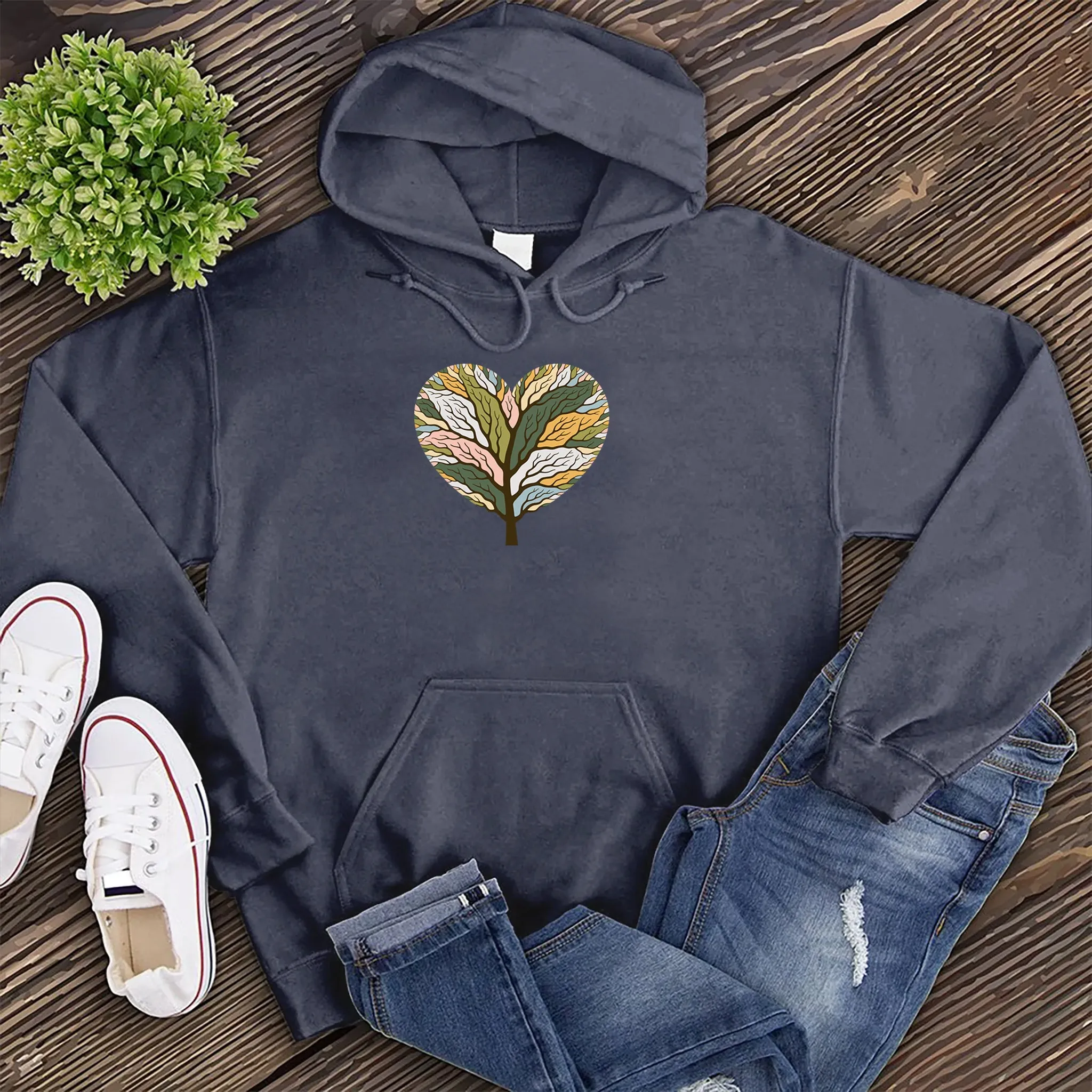 Colorful Tree of Life Heart Hoodie