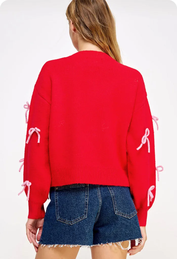 Crush Sweater-Valentine Red