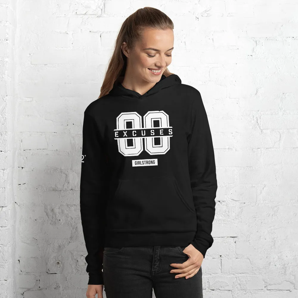 EVERYDAY FLEECE, COZY CHIC BLACK HOODIE - 00 EXCUSES GIRLSTRONG