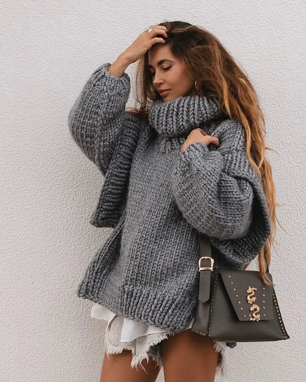 Fashionkova Carolla Knitted Oversize Sweater