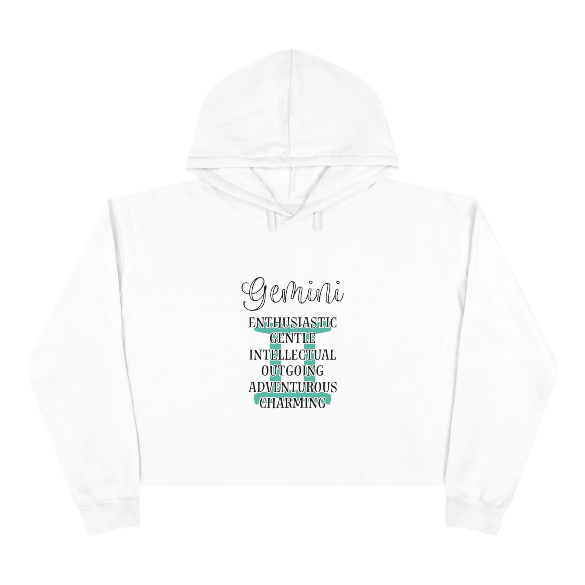 Gemini Zodiac Character Crop Hoodie