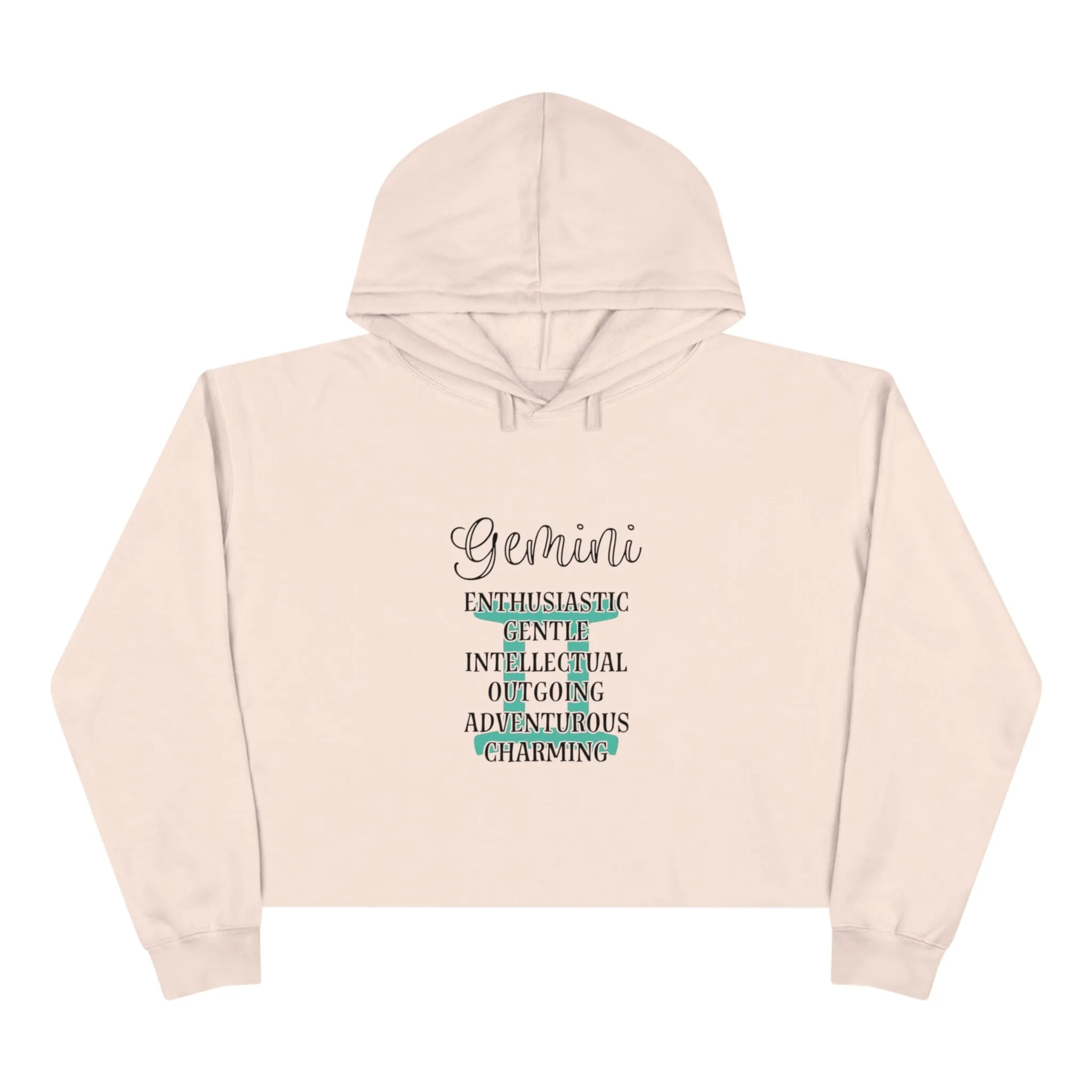 Gemini Zodiac Character Crop Hoodie