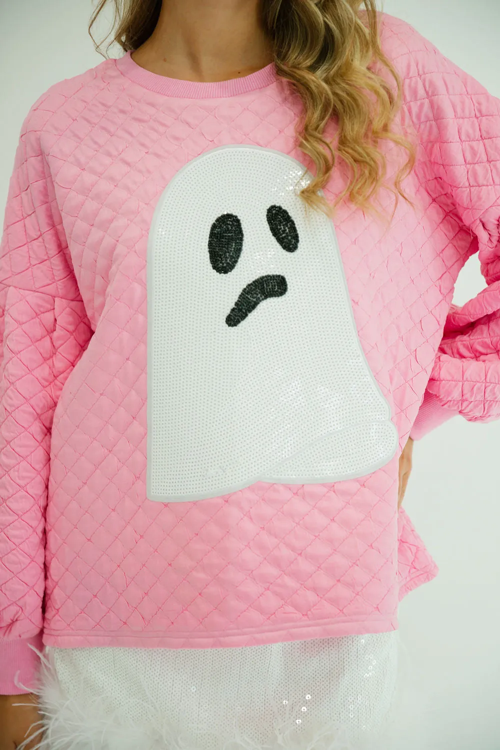 GHOST PATCH QUILTED PULLOVER