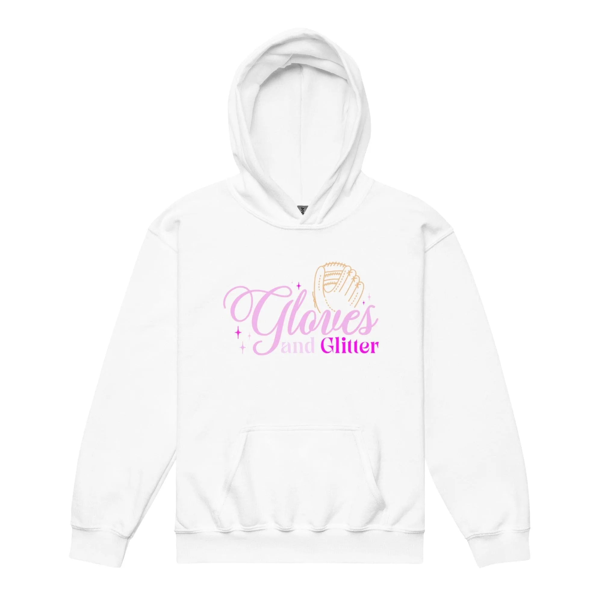 Gloves And Glitter Pink - Youth Hoodie