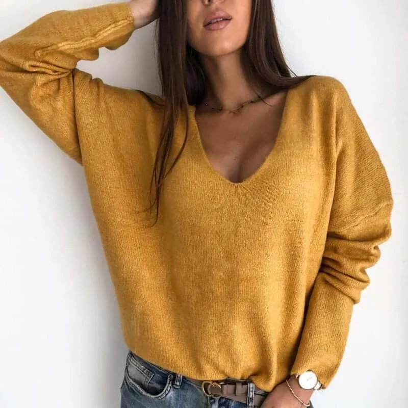 Glow Chic's Casual Knitted Pullover Sweater