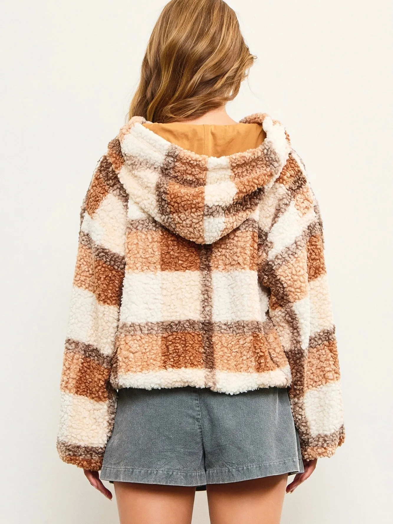 Gracie Plaid Oversized Hoodie