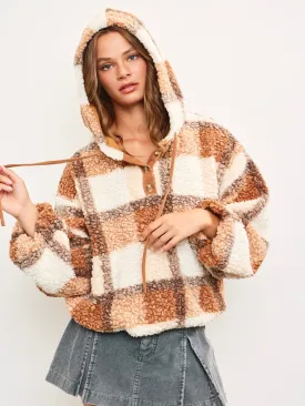 Gracie Plaid Oversized Hoodie