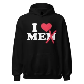 I Love Men/Me Hoodie Midweight Blended Cotton Ultra Soft Unisex Pullover