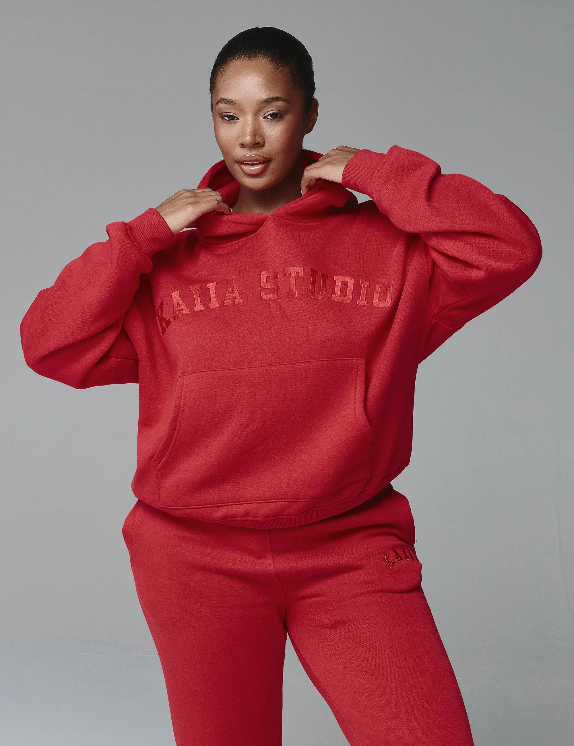 Kaiia Studio Oversized Hoodie Red