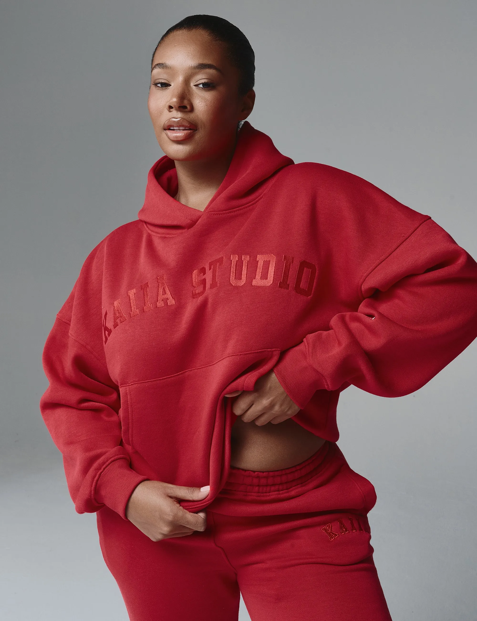 Kaiia Studio Oversized Hoodie Red