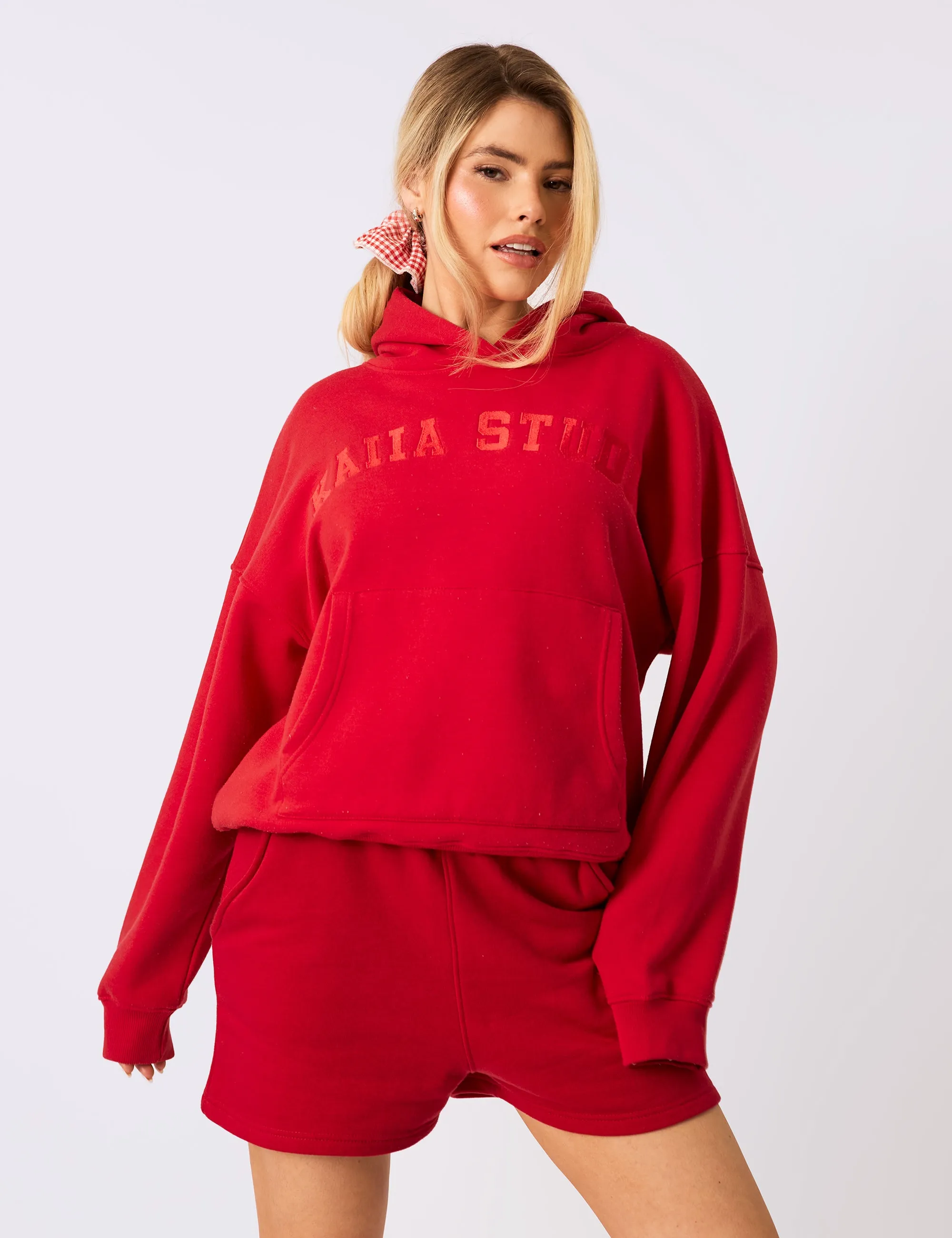 Kaiia Studio Oversized Hoodie Red