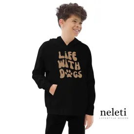 Kids Hoodies with Paw Print & Slogan at Neleti.com - Pawfect Comfort