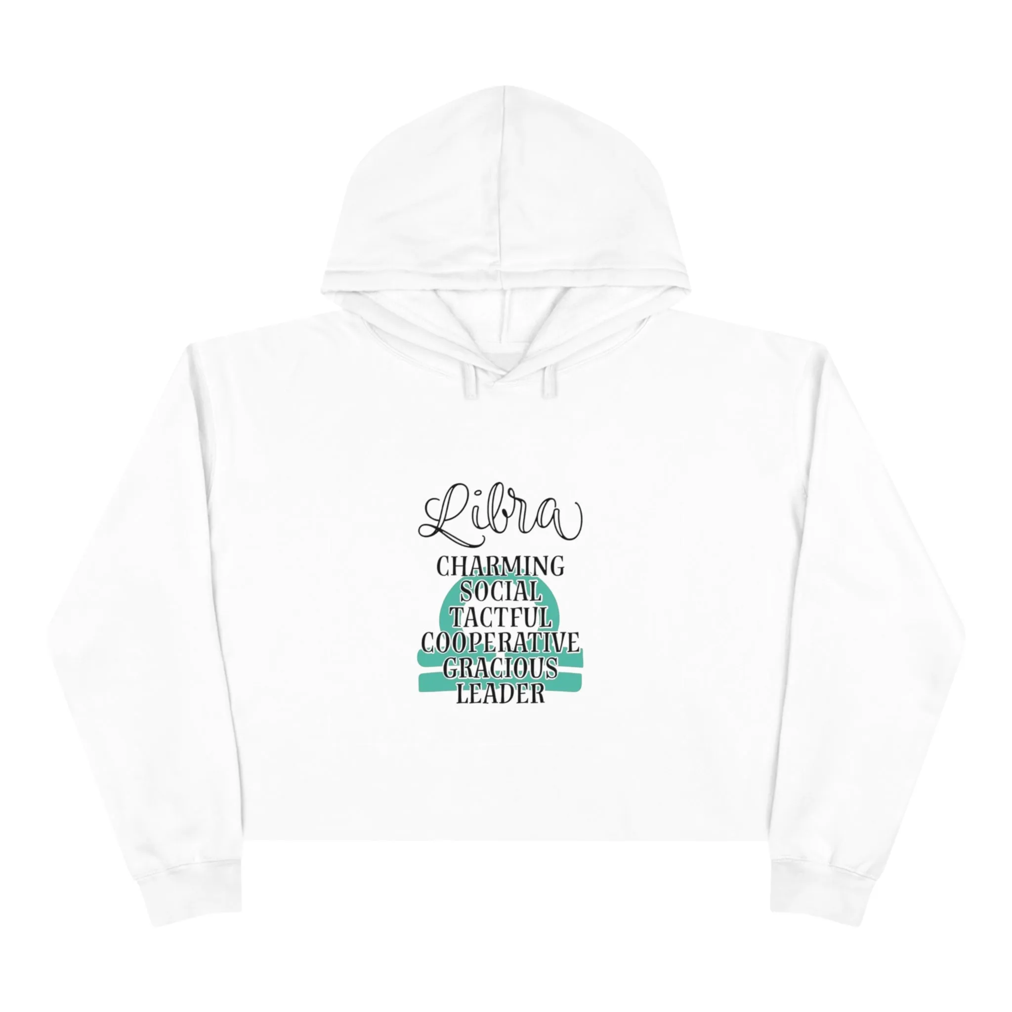 Libra Zodiac Character Crop Hoodie