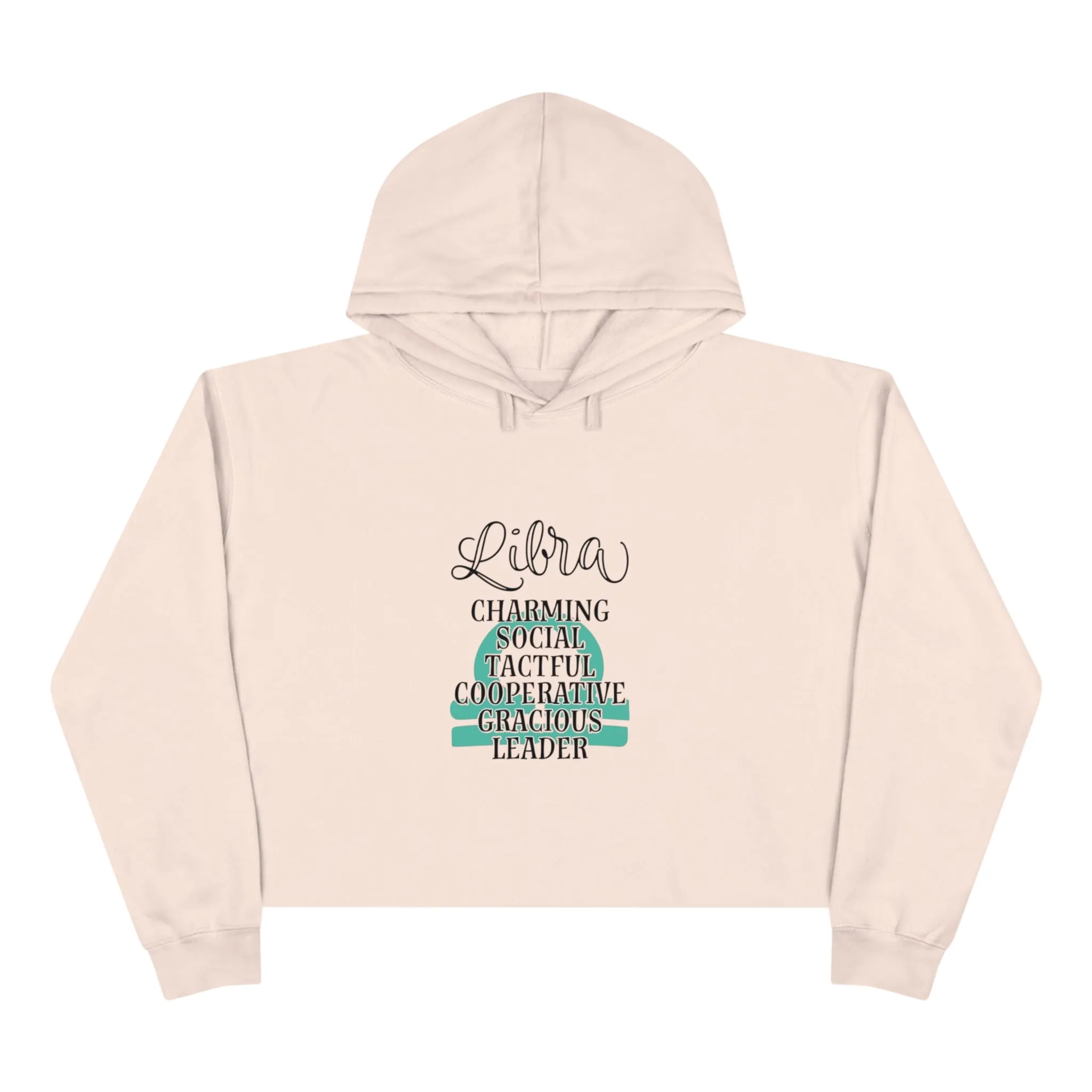 Libra Zodiac Character Crop Hoodie