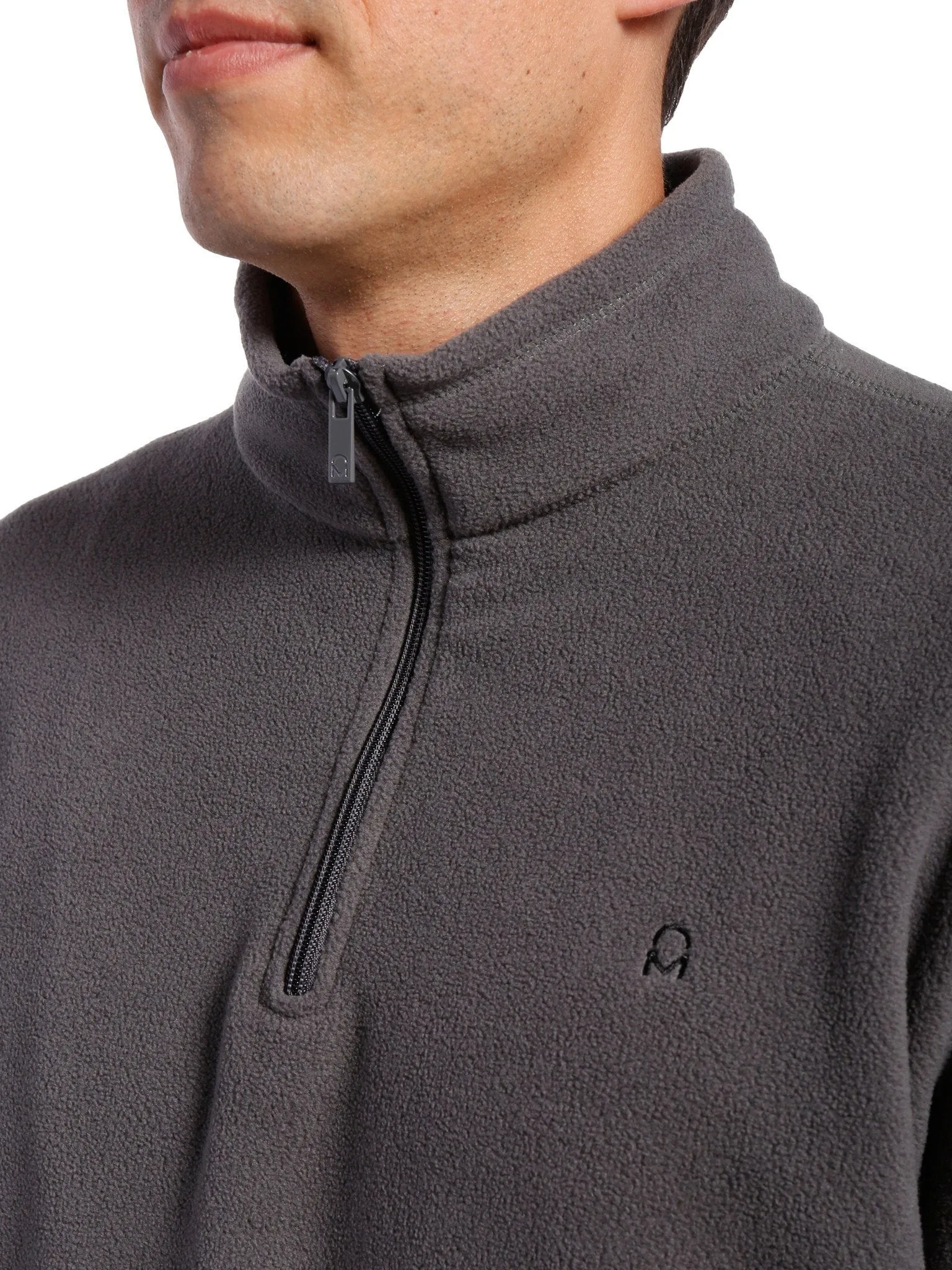 Men's Soft Fleece Half-Zip Pullover - Charcoal