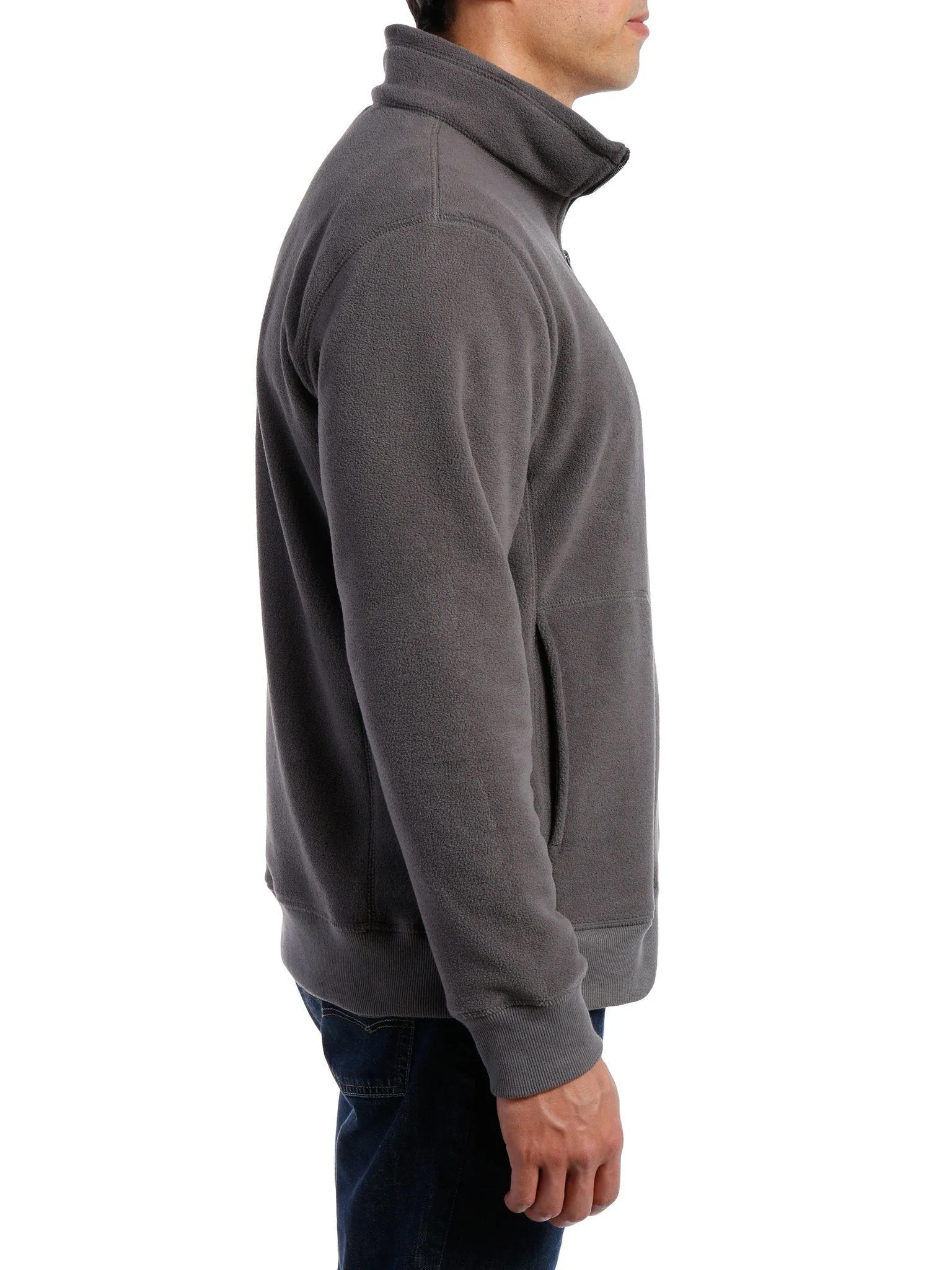 Men's Soft Fleece Half-Zip Pullover - Charcoal