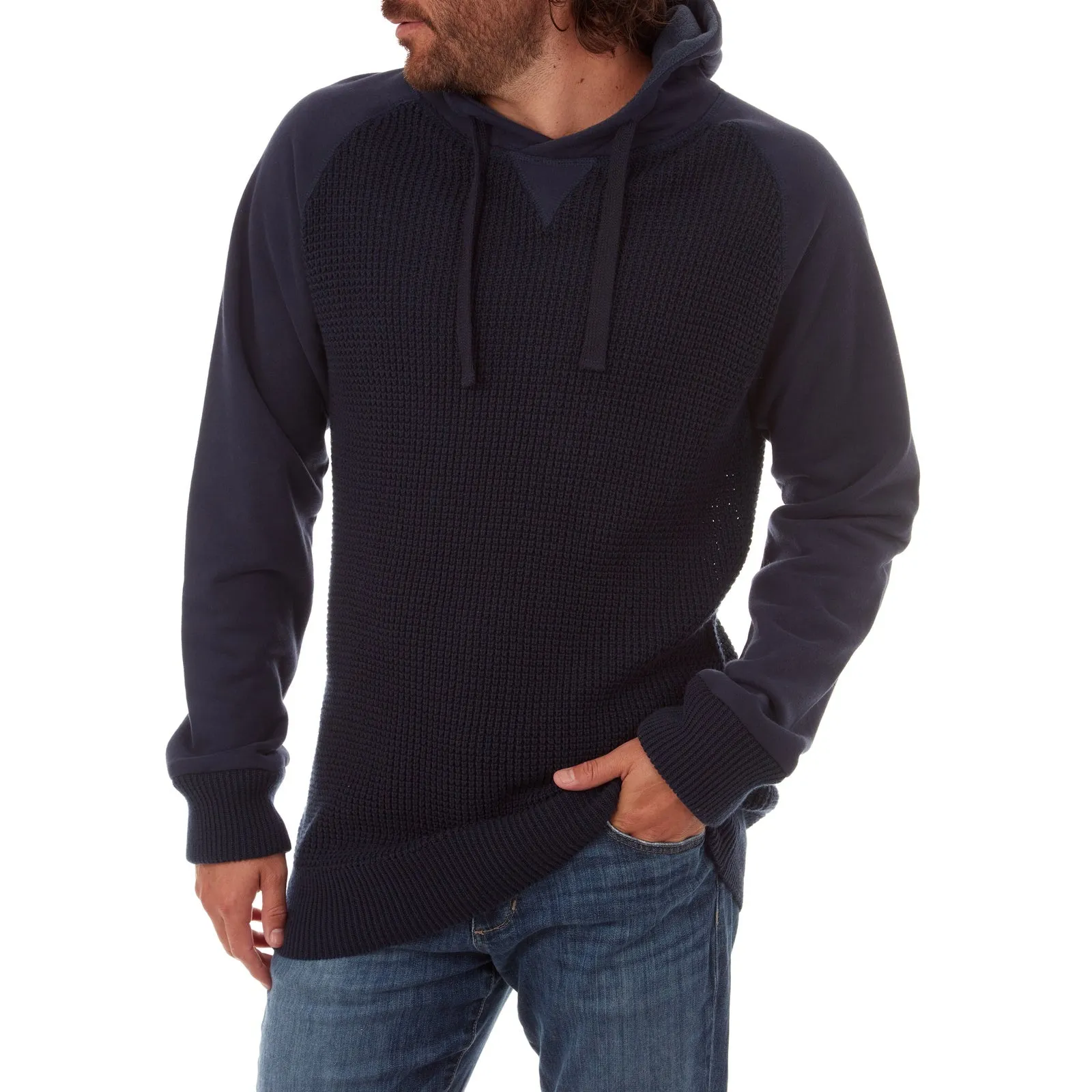 Navy Brian Raglan Sweater Hoodie