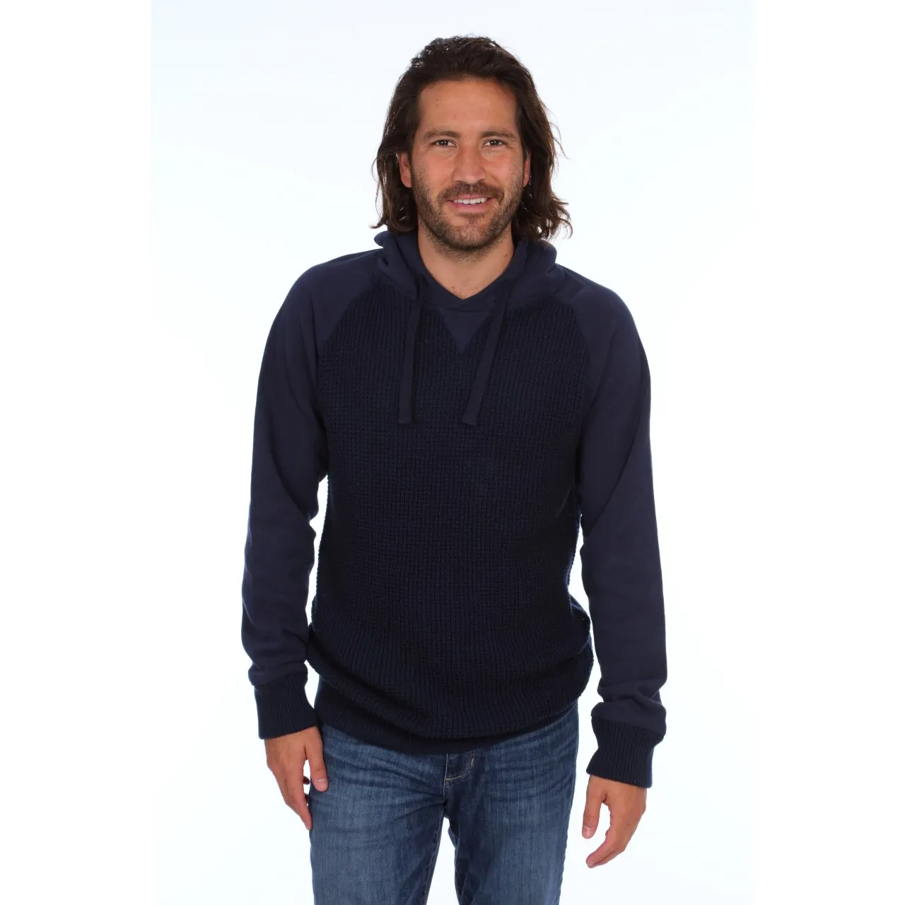 Navy Brian Raglan Sweater Hoodie