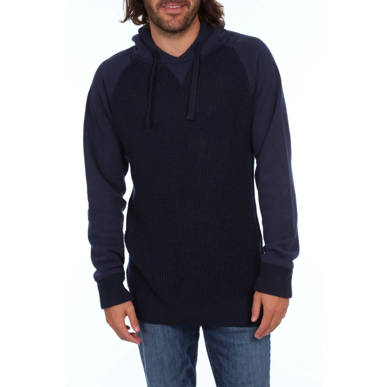 Navy Brian Raglan Sweater Hoodie