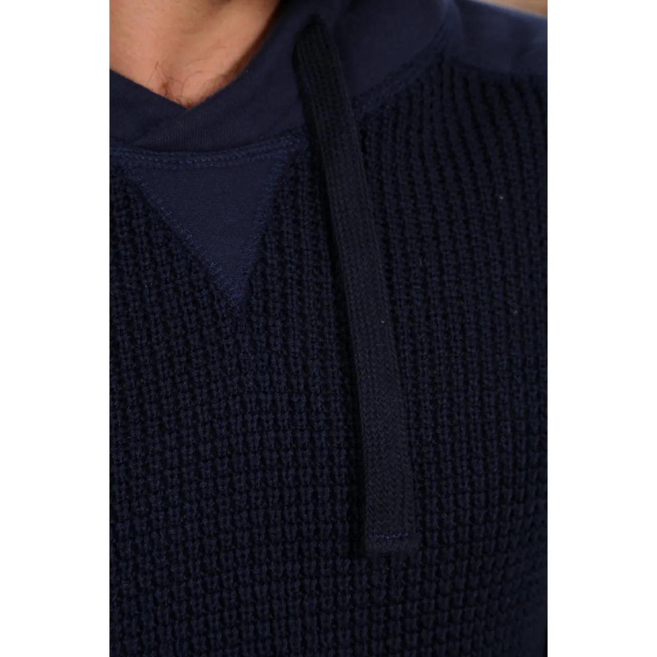 Navy Brian Raglan Sweater Hoodie