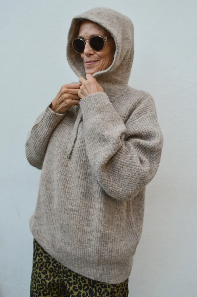 Nooki Norwood Mink Knitted Hoodie