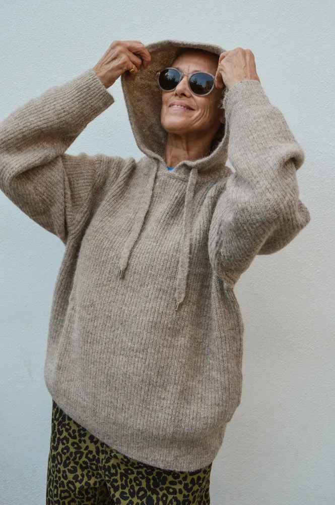 Nooki Norwood Mink Knitted Hoodie