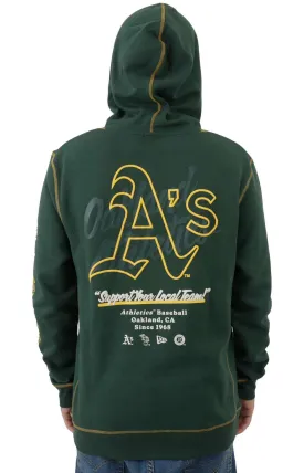 Oakland Athletics Split Design Hoodie with Team Logos