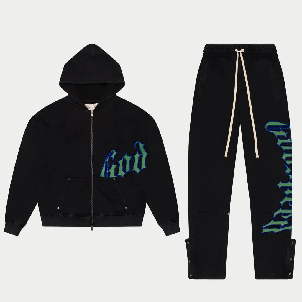 OG Logo Sweatsuit (Black/Blue/Green)