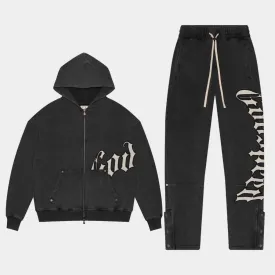 OG Logo Sweatsuit V2 (Black Washed)