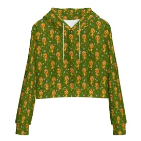 Orange Bird Women's Cropped Hoodie