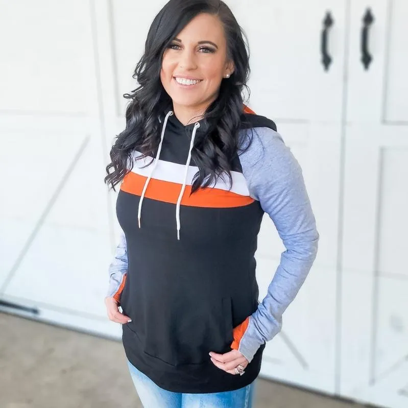 Ridgevue Striped Pullover Women's Hoodie