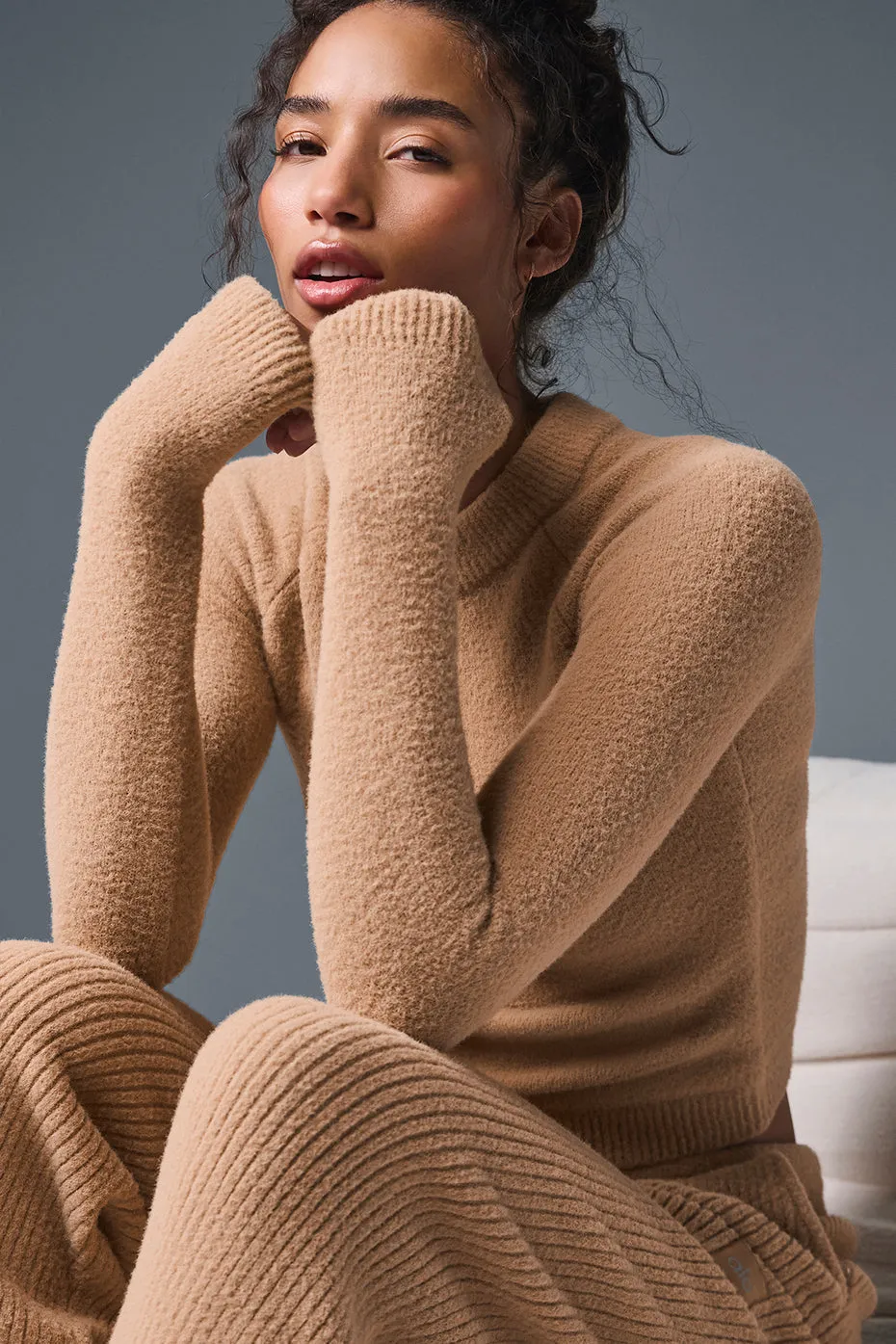 Snuggle Up Sweater Long Sleeve - Toasted Almond