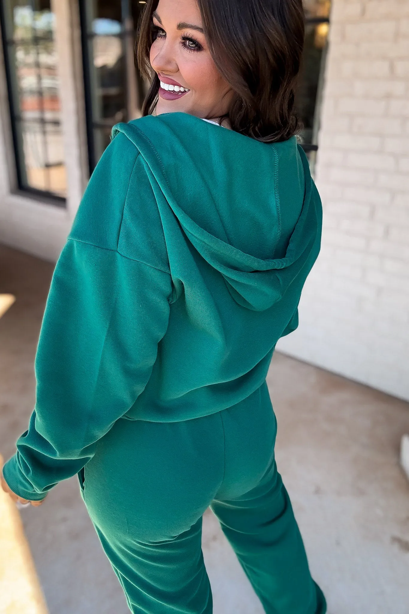 So Popular Peacock Basic Fleece Zip Up Hoodie