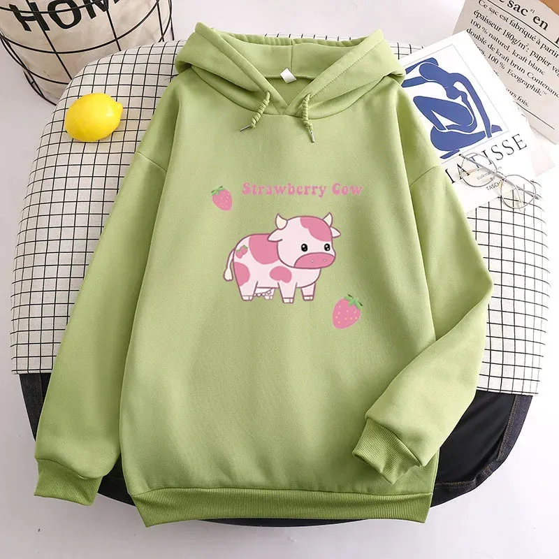 Strawberry Cow Hoodie