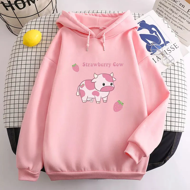 Strawberry Cow Hoodie