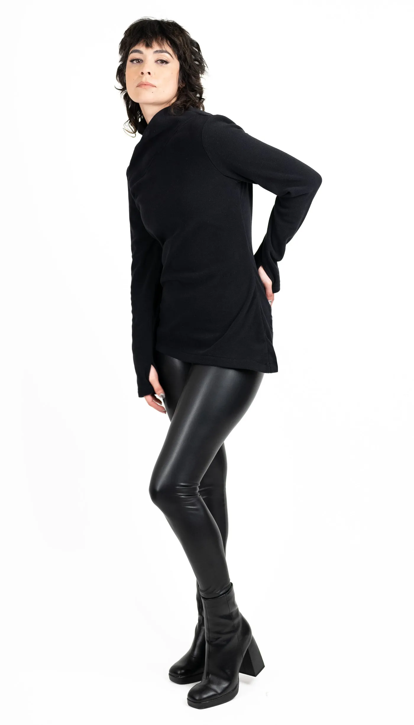 Swirl Collar Microfleece Tunic