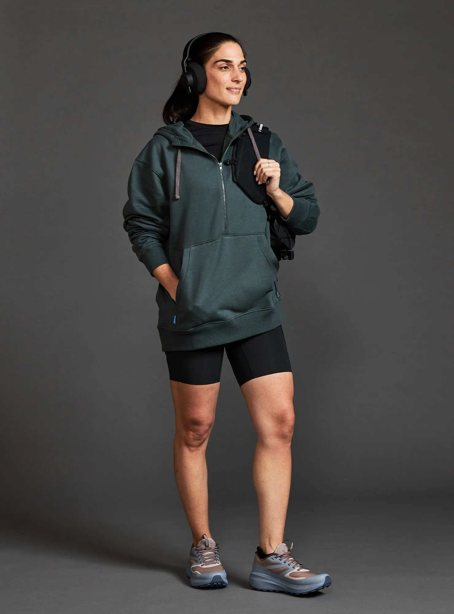 Unisex Runaround Half-Zip Hoodie