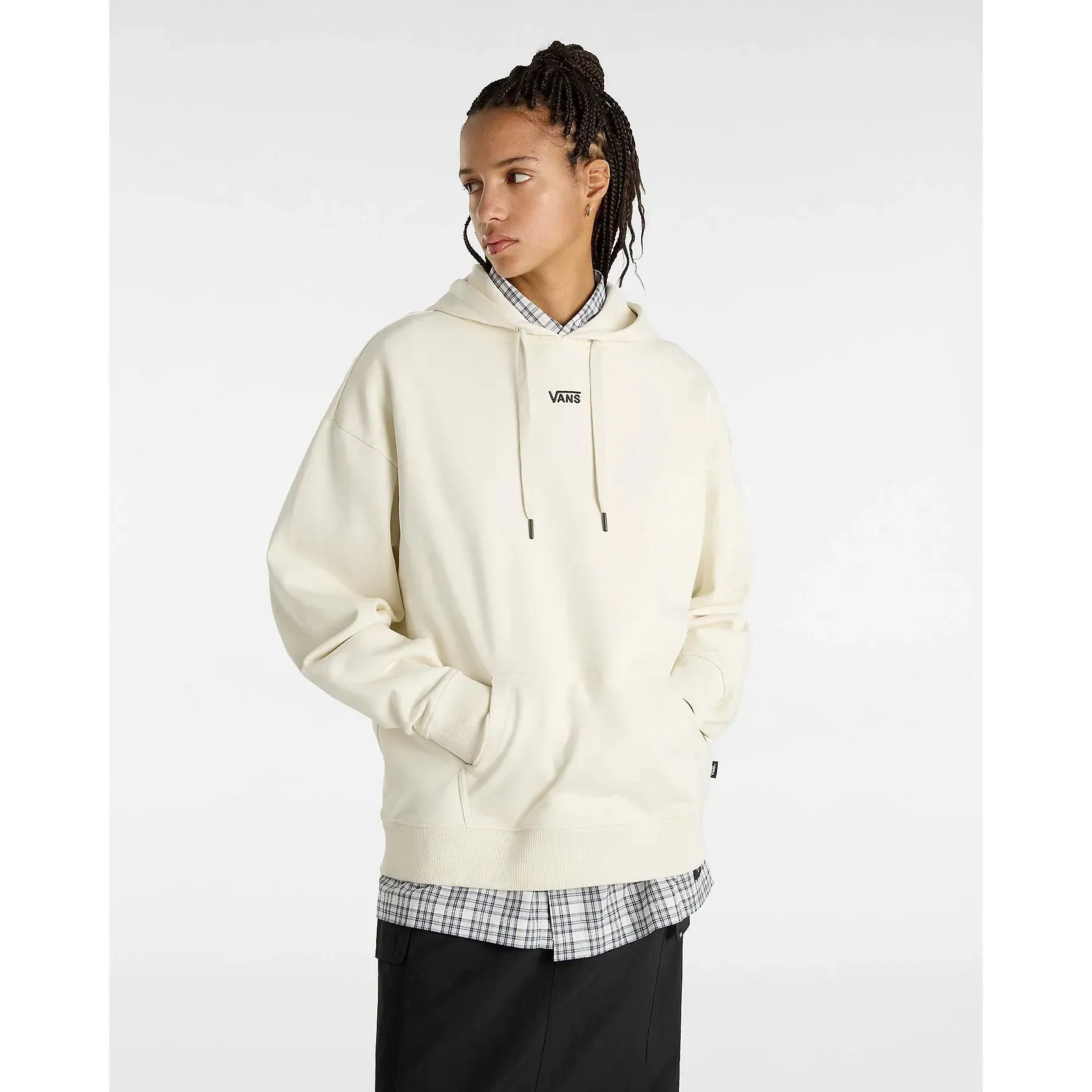 Vans Flying V Over Sized Long Sleeve Hoodie - Turtledove