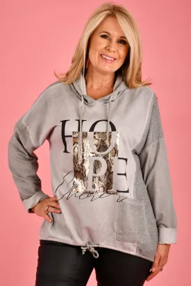 VLSJ002 (56723B) - HOPE HOODIE - LIGHT GREY